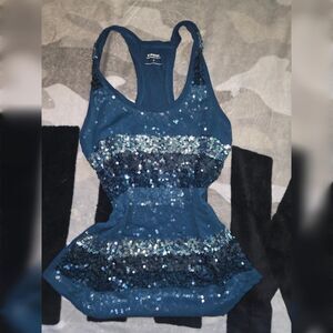 Express Vintage Sequin Tank Top